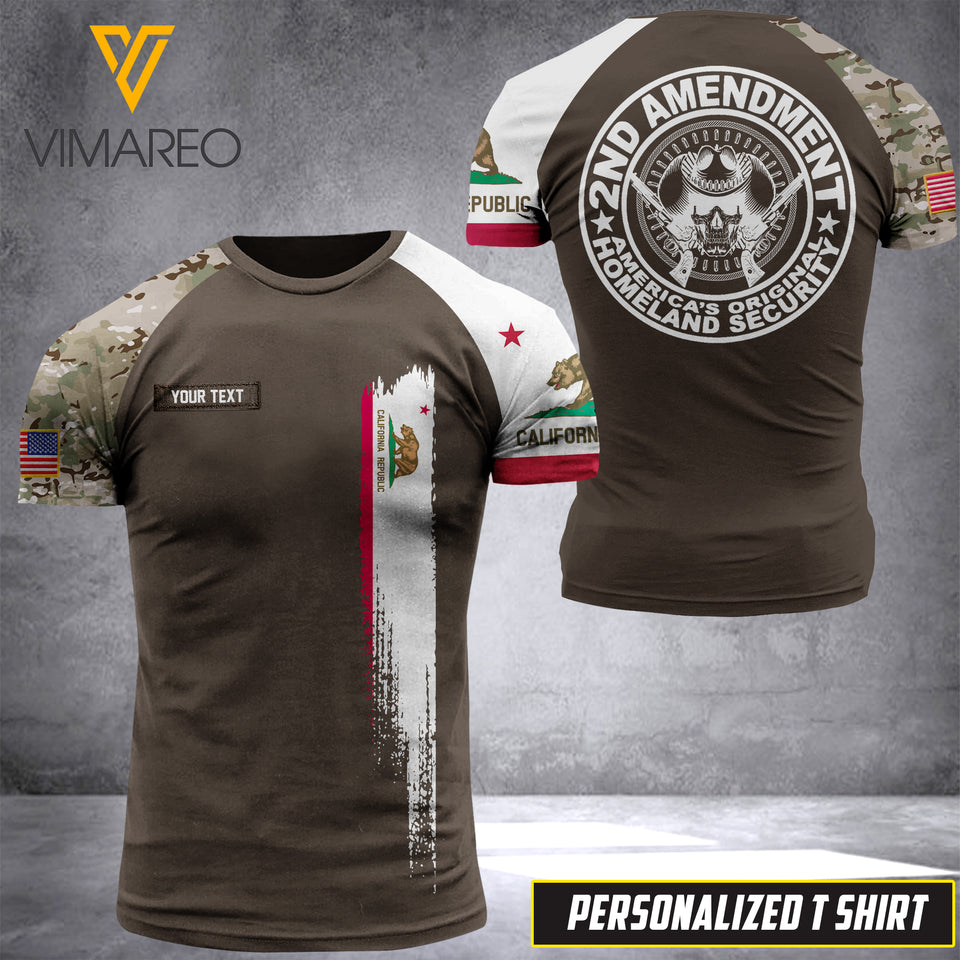 KHMD Customized HOMELAND CALIFORNIA 3D Printed Shirt 0505