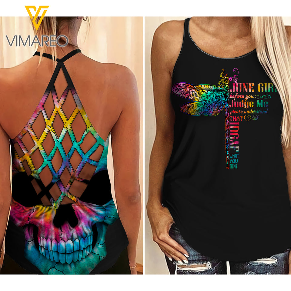 KHMD JUNE GIRL Girl Criss-Cross Tank Top 1703