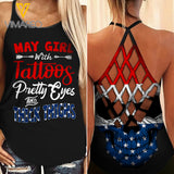 KHMD MAY GIRL Criss-Cross THICK THIGHS Tank Top Legging
