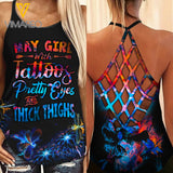 KHMD MAY GIRL THICK THIGHS Criss-Cross CHAOTIC Tank Top Legging