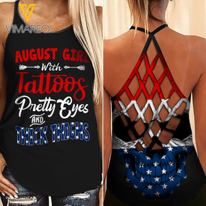 KHMD AUGUST GIRL Criss-Cross THICK THIGHS Tank Top Legging