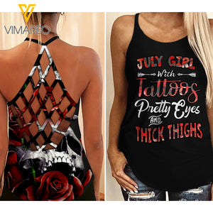 KHMD JULY Girl Criss-Cross Tank Top 1803
