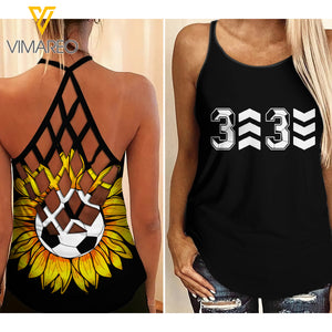 KHMD 3 UP 3 DOWN SOCCER Criss-Cross Tank Top 1304