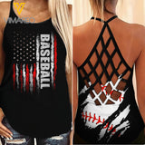 KHMD BASEBALL FLAG Criss-Cross THICK THIGHS Tank Top Legging