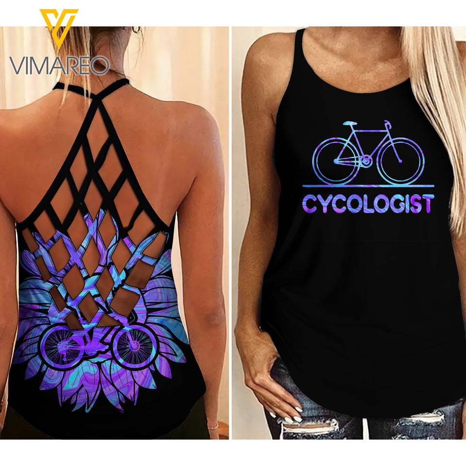 KHMD CYCOLOGIST Criss-Cross Tank Top 1304