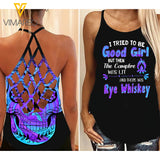 KHMD GOOD GIRL rye whiskey Criss-Cross CHAOTIC Tank Top Legging