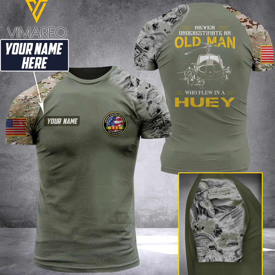 PHN PERSONALIZED VIETNAM VETERAN IN HUEY HOODIE 3D PRINTED MAR-MQ29