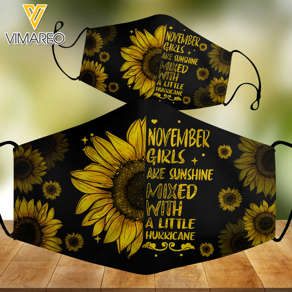 NOVEMBER GIRL SUNFLOWER MASK TNMA1409