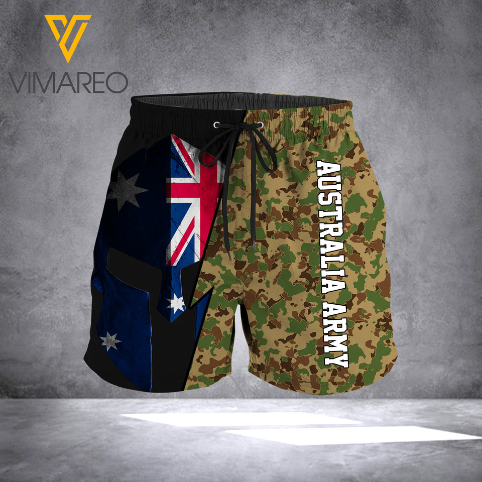 AUSTRALIAN ARMY T-SHIRT/SHORT 3D PRINTED