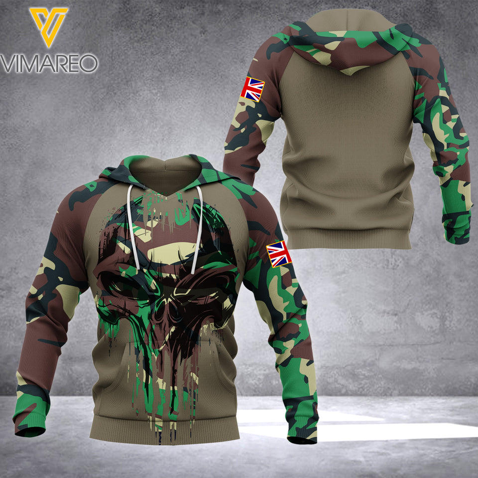 BRITISH CAMO T SHIRT/HOODIE 3D PRINTED TMT NEW