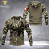 FRANCE CAMO T SHIRT/HOODIE 3D PRINTED TMT NEW