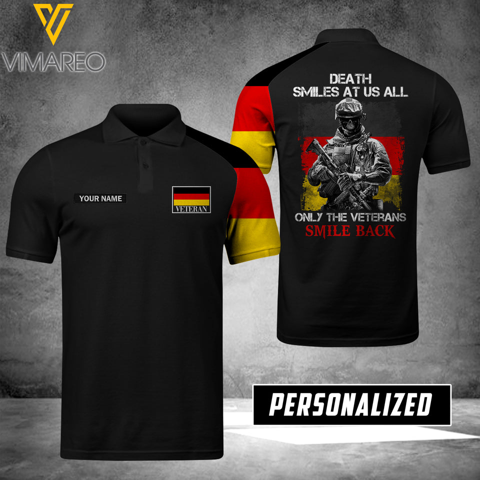 veteran germany PERSONALIZED POLO SHIRT 3D PRINTED TMT