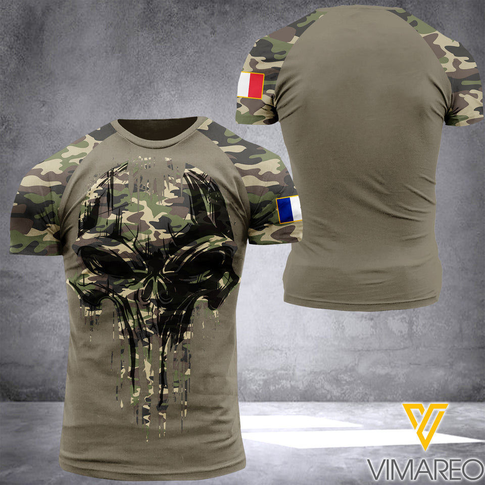 FRANCE CAMO T SHIRT/HOODIE 3D PRINTED TMT NEW