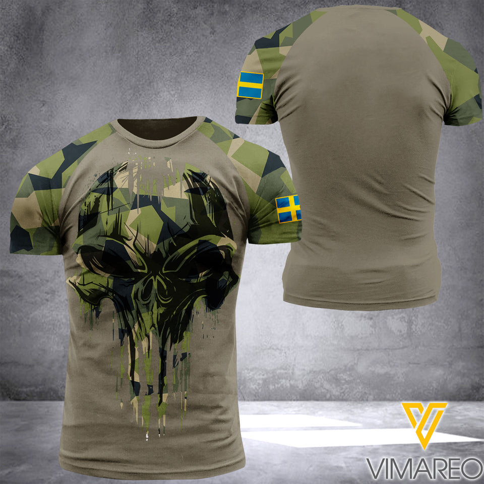 sweden CAMO T SHIRT/HOODIE 3D PRINTED TMT NEW