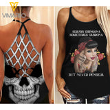chingona Criss-Cross Open Back Camisole Tank Top TMT GIRL