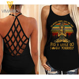 KA Yoga criss cross tank top