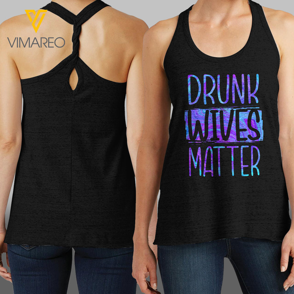 Drunk Wife Matter Twist Back Tank