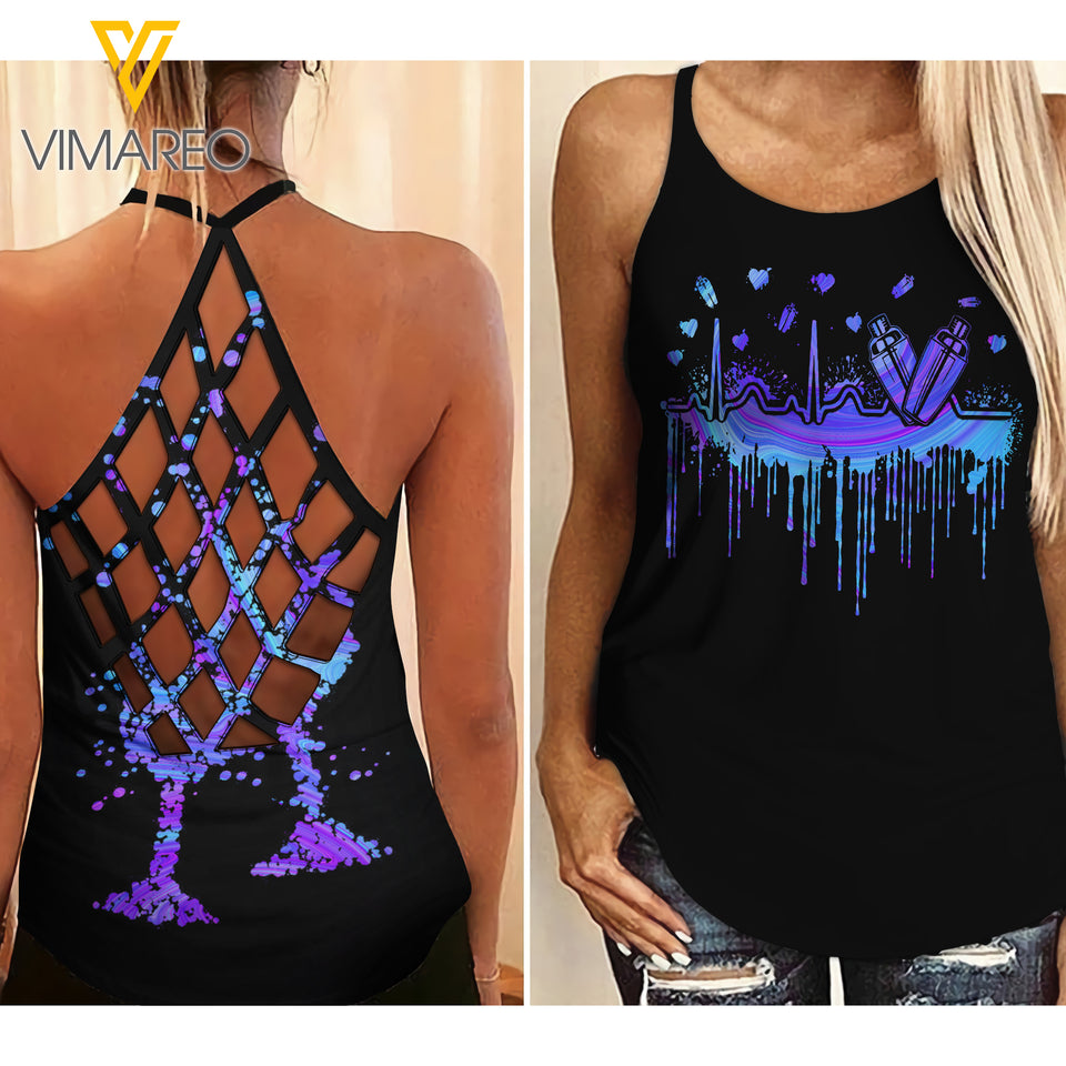 Bartender Criss-Cross Open Back Camisole Tank Top