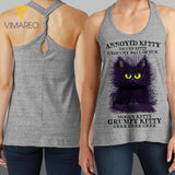 Grumpy Kitty Lady Cosmic Twisted Back Tank