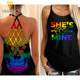 I'M HERS-SHE'S MINE CRISS-CROSS OPEN BACK CAMISOLE TANK TOP