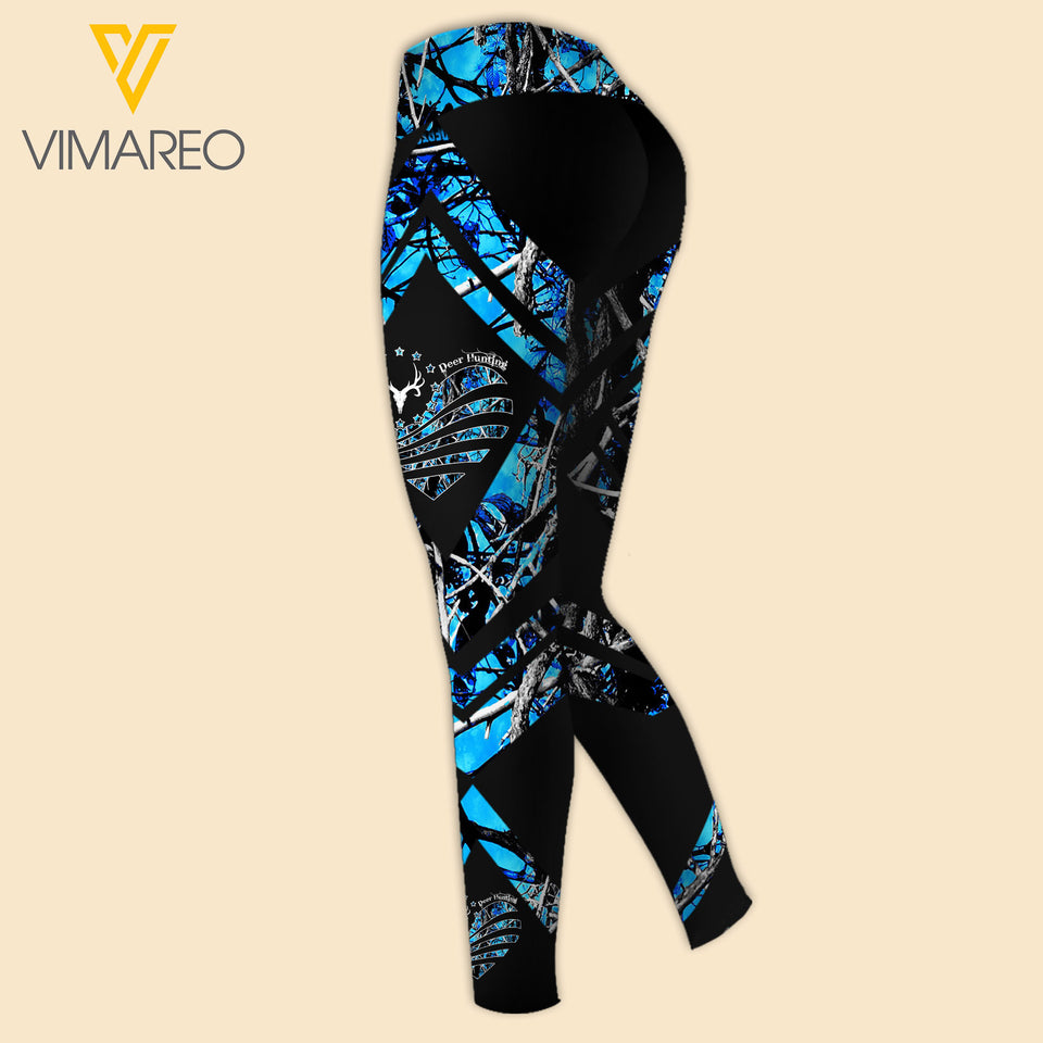 DEER HUNTING CAMO CRISS-CROSS TANK TOP LEGGING