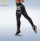 SKULL GIRL CRISS-CROSS TANK TOP/LEGGING