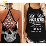 LINEMAN GIRL CRISS-CROSS TANK TOP