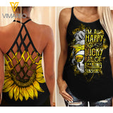 SUNFLOWER GIRL CRISS-CROSS TANK TOP