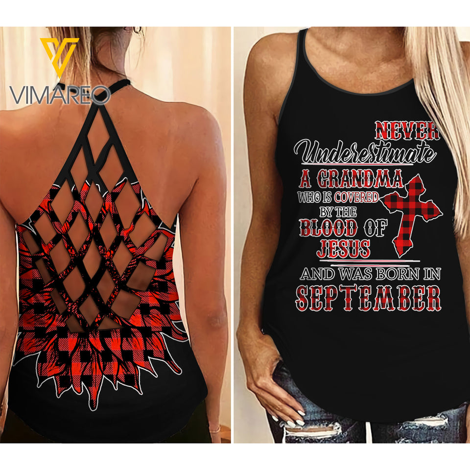 KHMD SEPTEMBER Criss-Cross Tank Top 1406