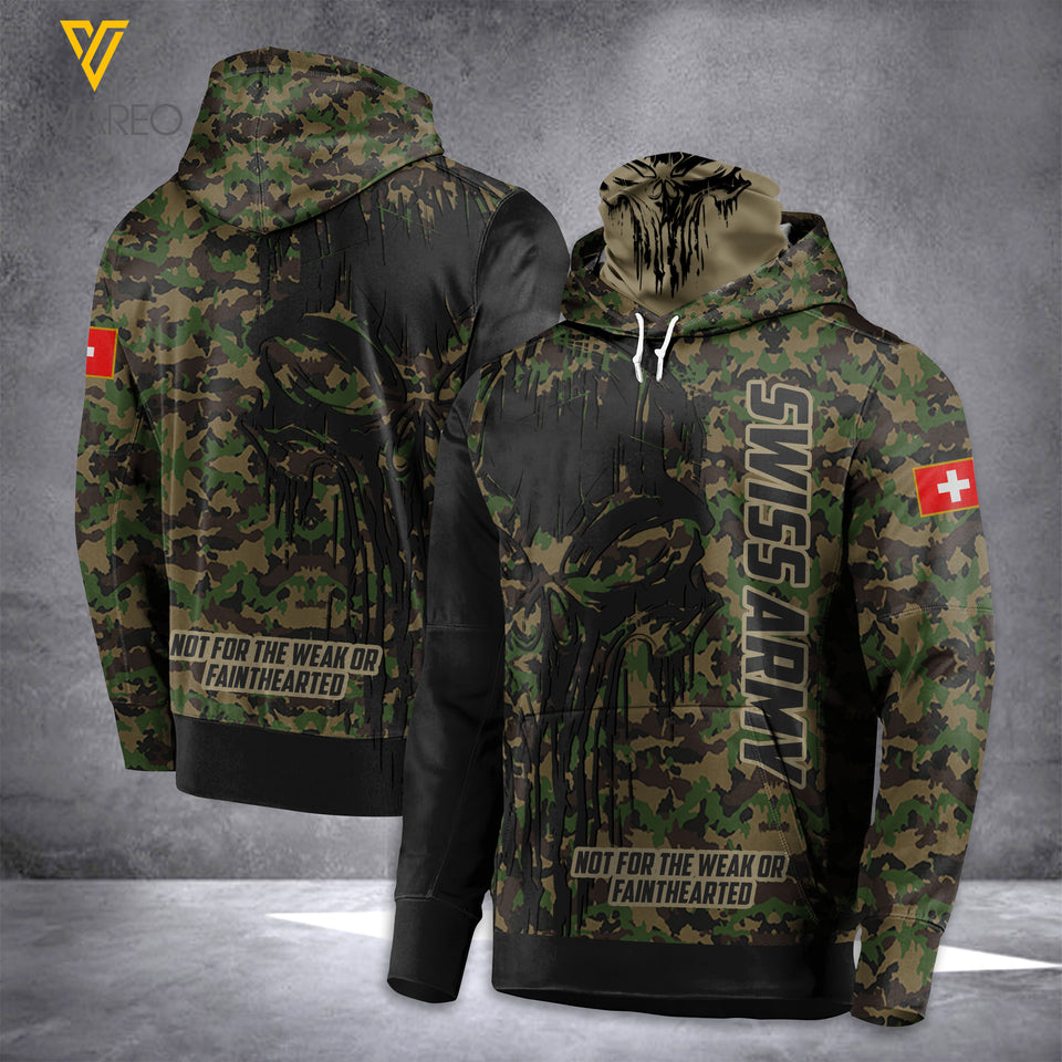 SWISS ARMY MASK HOODIE 3D PRINTED