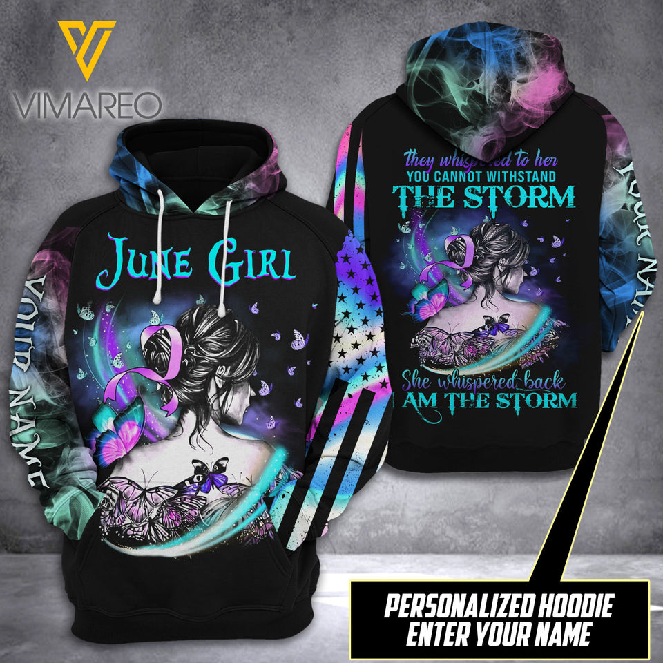 JUNE GIRL CUSTOMIZE HOODIE 3D PRINTED