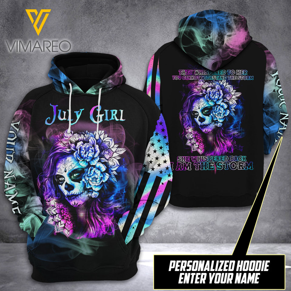 JULY GIRL CUSTOMIZE HOODIE 3D PRINTED