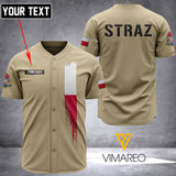 POLAND FIREFIGHTER BASEBALL JERSEY 3D PRINTED