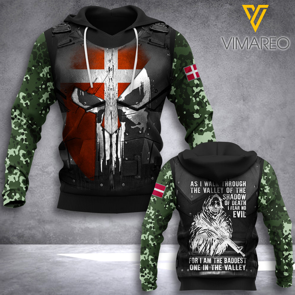 DENMARK SOLDIER HOODIE 3D PRINTED