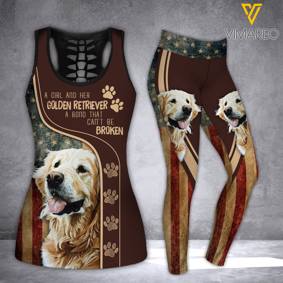 GOLDEN DOG TANK/LEGGING 3D PRINTED