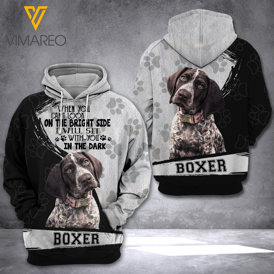 BOXER DOG HOODIE 3D PRINTED
