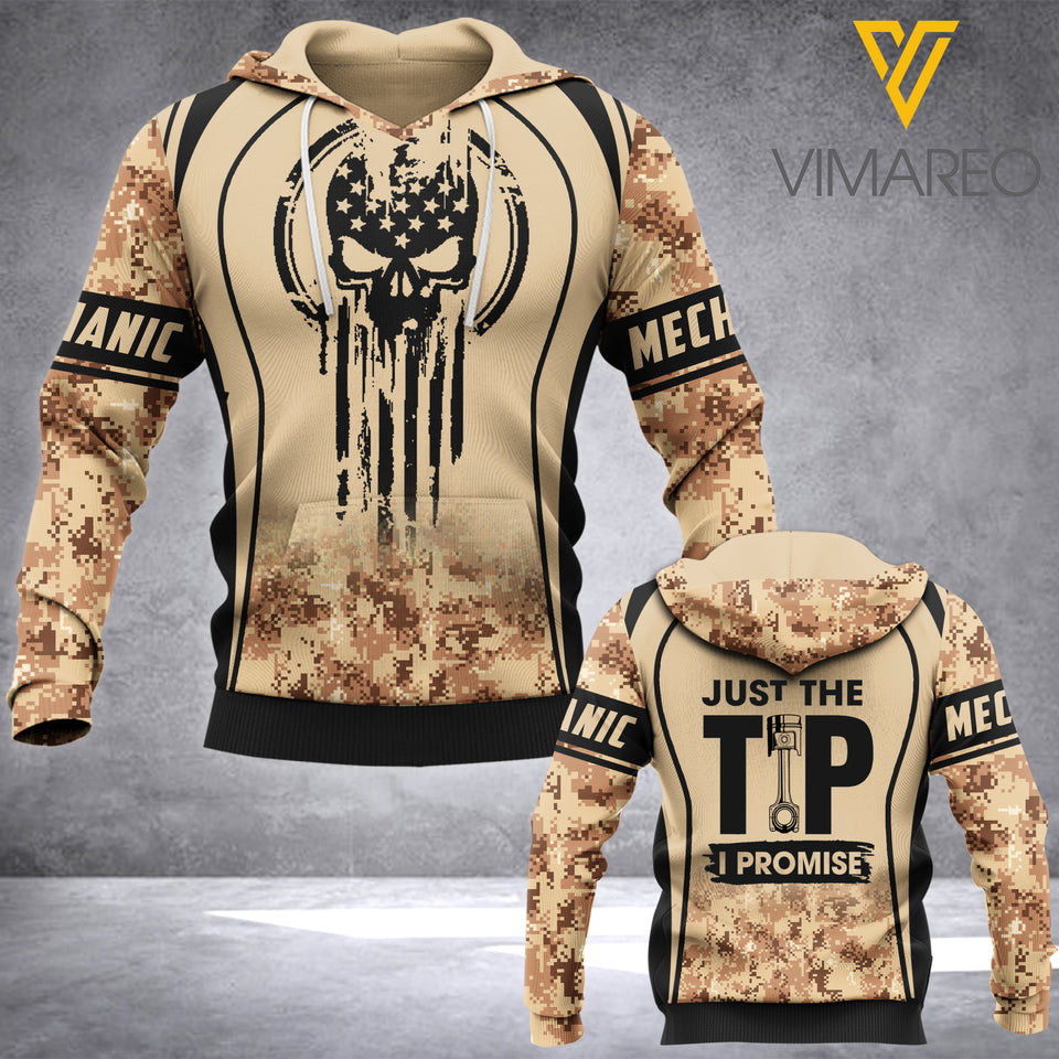 PERSONALIZED MECHANIC CUSTOMIZE HOODIE 3D PRINTED LC