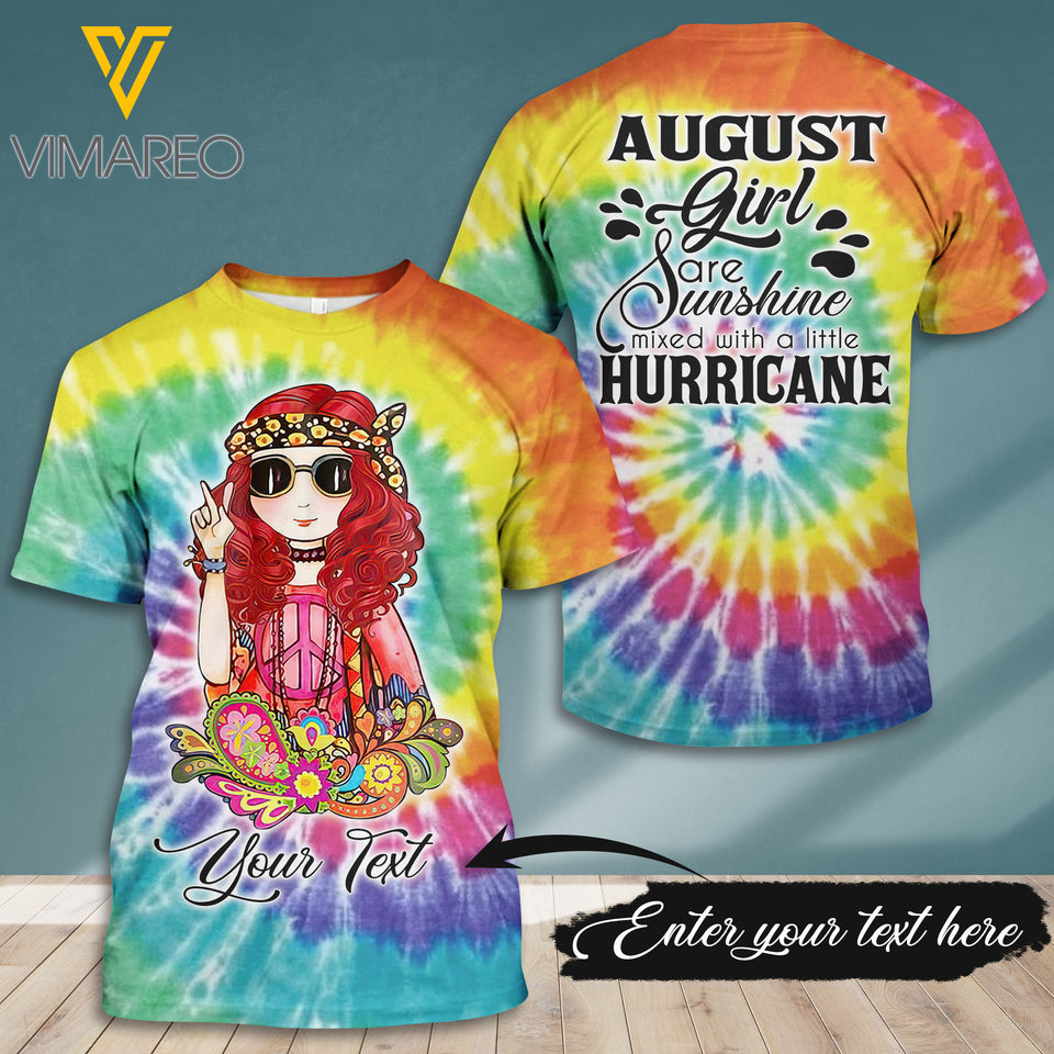 AUGUST GIRL CUSTOMIZE T-SHIRT 3D PRINTED