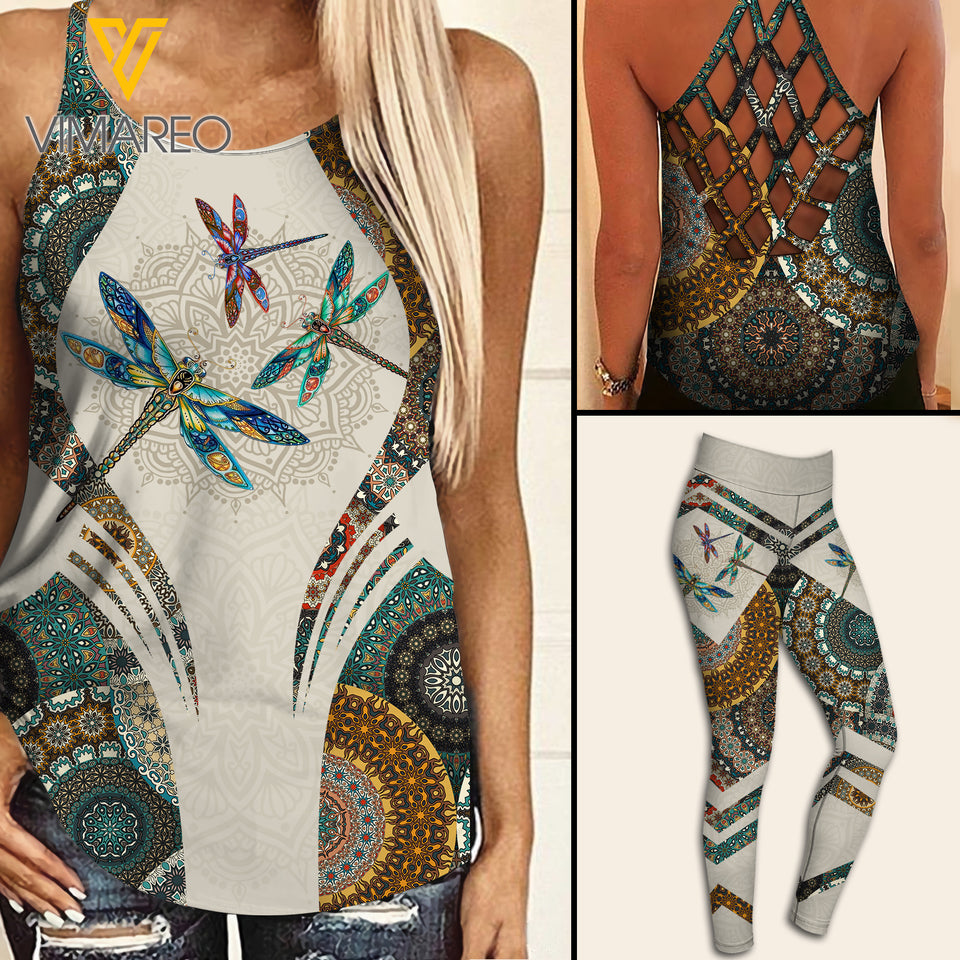 DRAGONFLY GIRL CRISS-CROSS TANK TOP/LEGGING