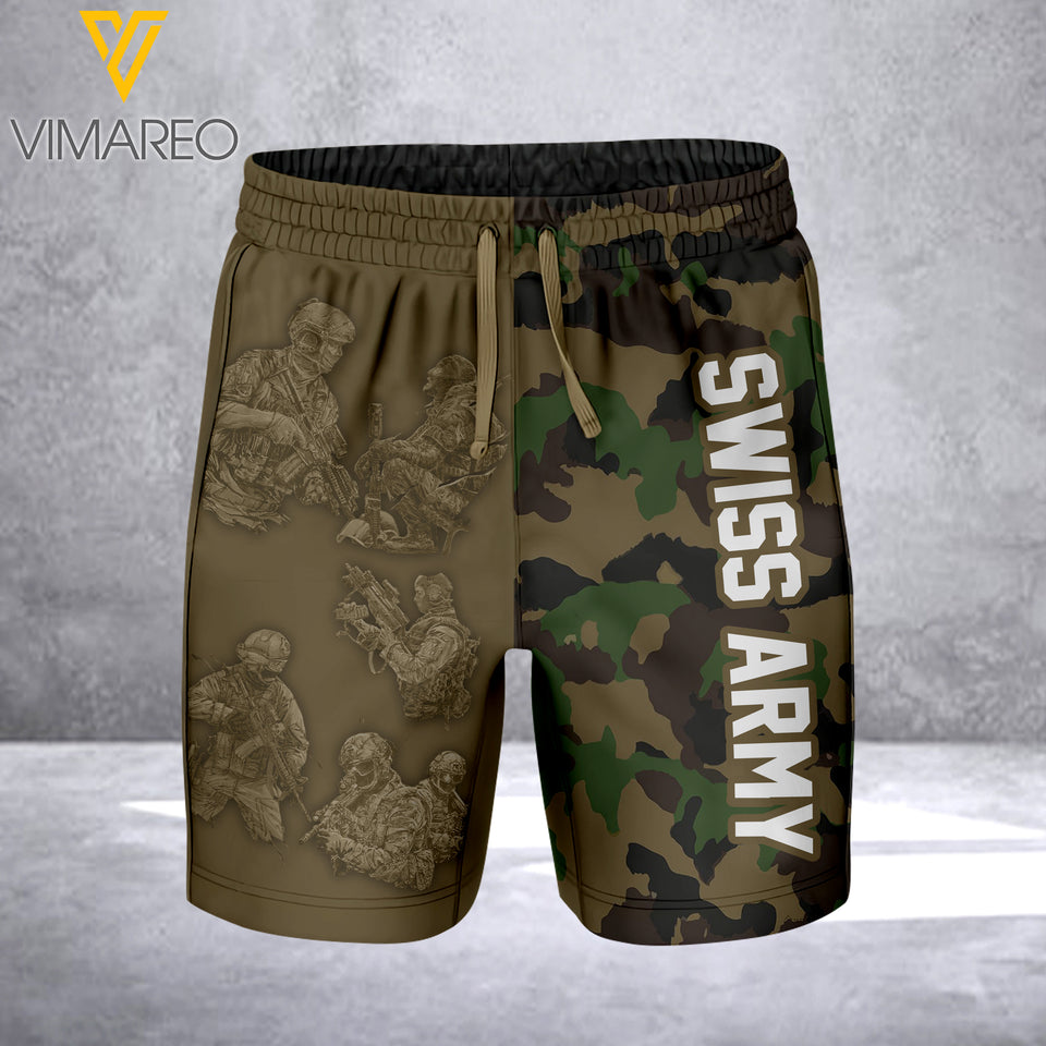SWISS ARMY CAMO SHORT 3D PRINTED