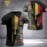 BELGIUM ARMY T-SHIRT/SHORT 3D PRINTED