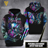 MAY GIRL SKULL CUSTOMIZE HOODIE 3D PRINTED LC