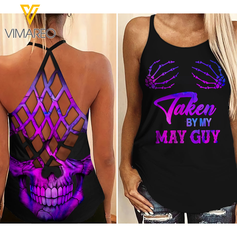 TAKEN BY MY MAY GUY CRISS-CROSS OPEN BACK CAMISOLE TANK TOP