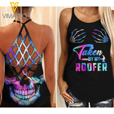 TAKEN BY MY ROOFER CRISS-CROSS OPEN BACK CAMISOLE TANK TOP
