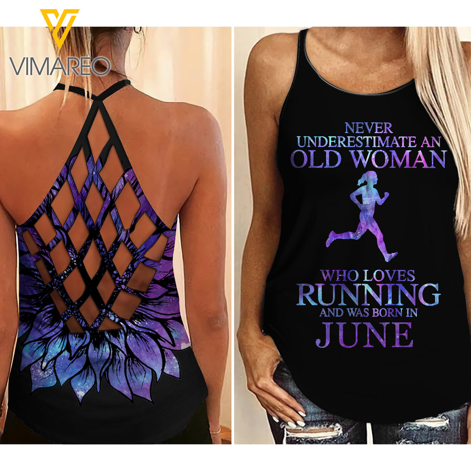 JUNE WOMAN CRISS-CROSS OPEN BACK CAMISOLE TANK TOP