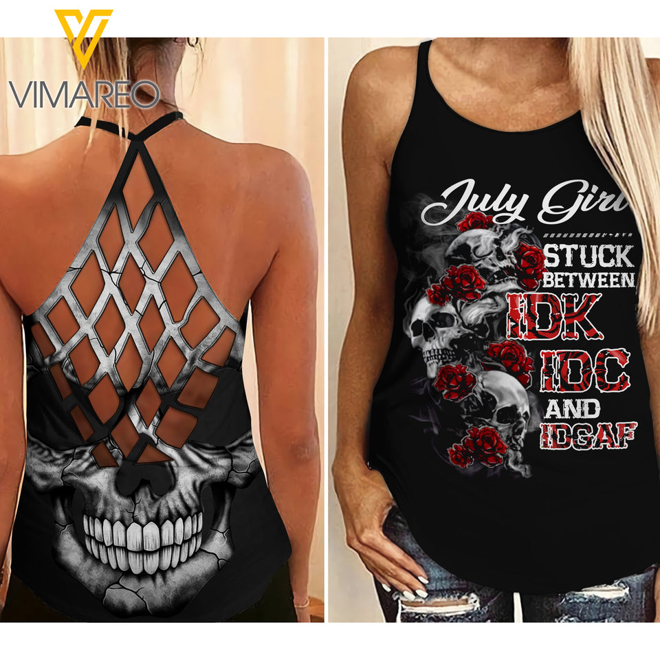 JULY GIRL CRISS-CROSS OPEN BACK CAMISOLE TANK TOP