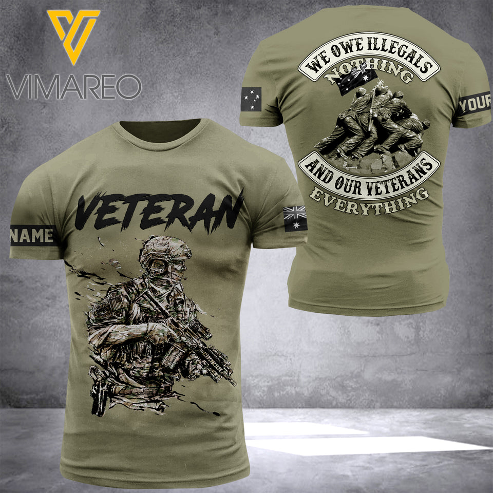 AUSTRALIAN VETERAN CUSTOMIZE T-SHIRT