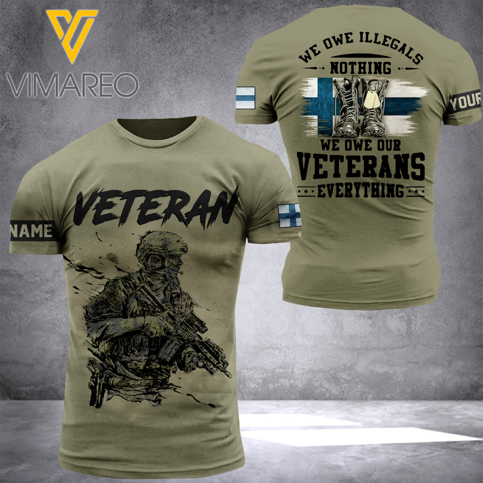 FINLAND VETERAN CUSTOMIZE T-SHIRT