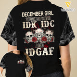 PERSONALIZED DECEMBER GIRL T-SHIRT