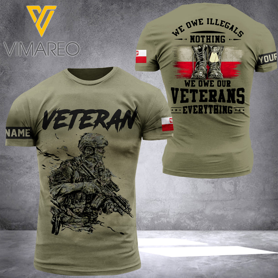 POLAND VETERAN CUSTOMIZE T-SHIRT